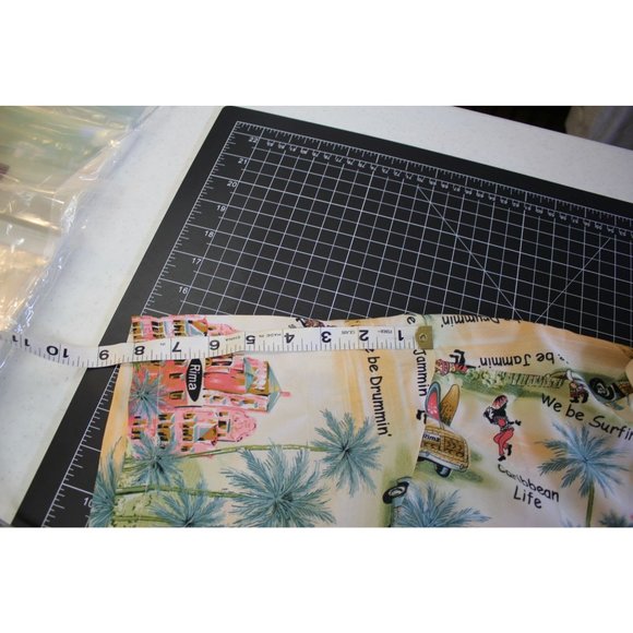 Rima Beach World/ Short Sleeved button Up/(Size M)/ Caribbean print/(100% Terivo - Picture 10 of 10